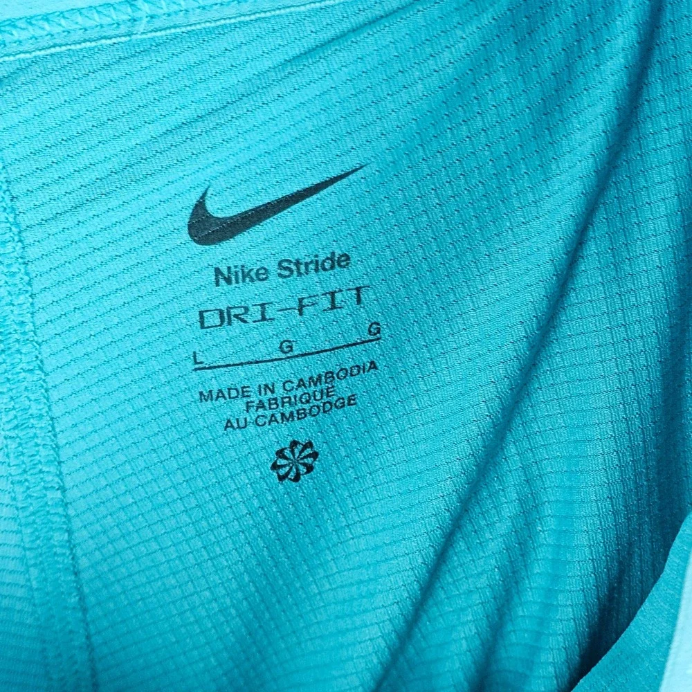 Nike Shorts Mens L Teal Stride Dri-FIT Running Athletic DM4759-345 2 in 1